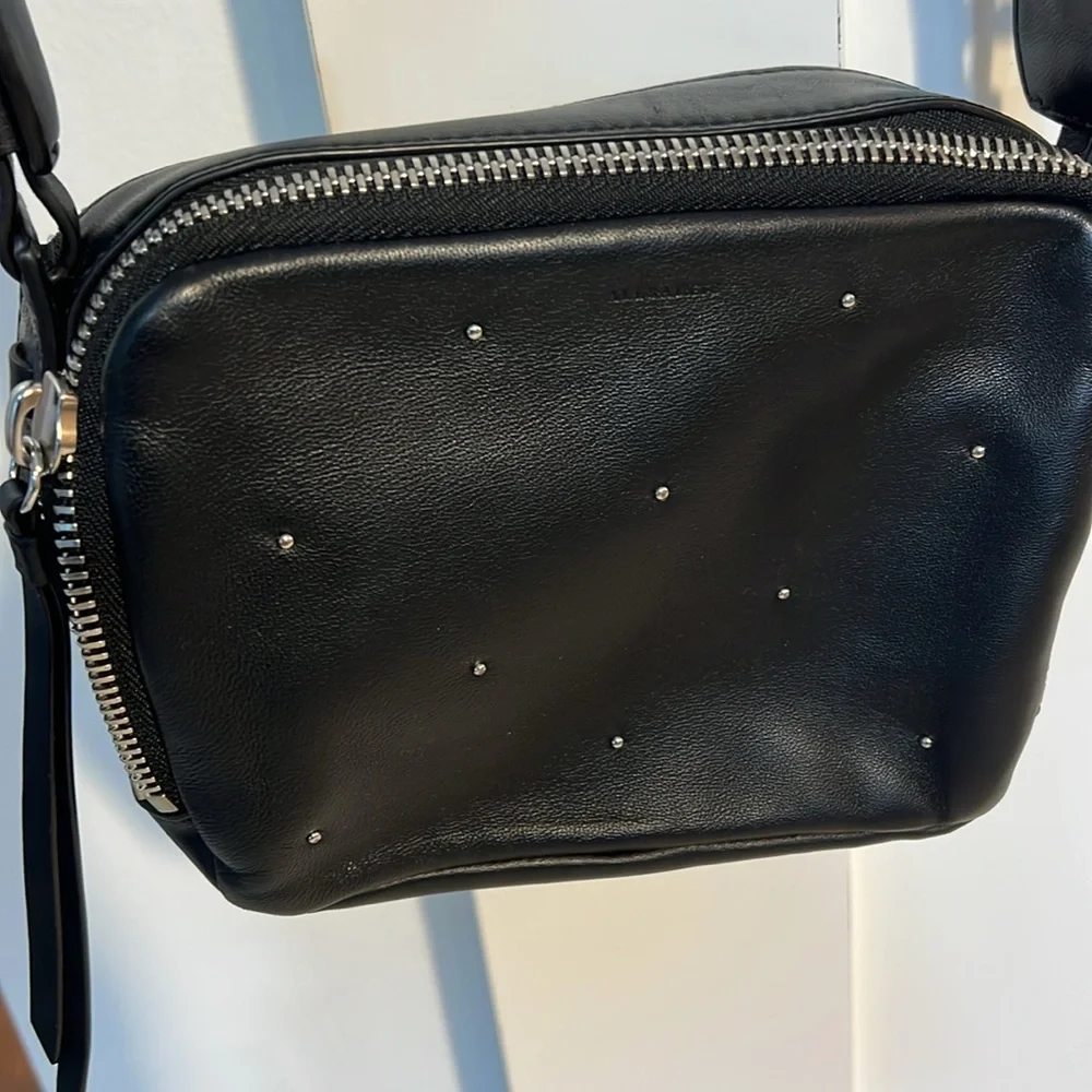 All saints black lamb leather purse. 8x6x3 - Picture 2 of 13